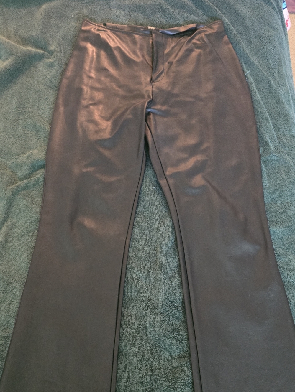 Women's Black Faux Leather Pants